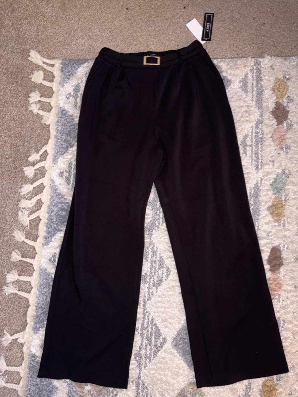 A. Byer Black Wide-Leg Pants